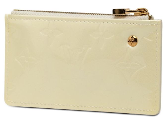 Louis Vuitton Monogram Vernis Pochette Clé Wallet Blanco Beige - vista 2