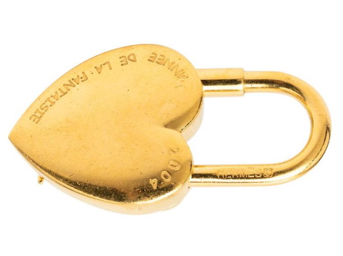 Hermès Hermes Lockheart Cadena Padlock Charm D'oro - vista 3