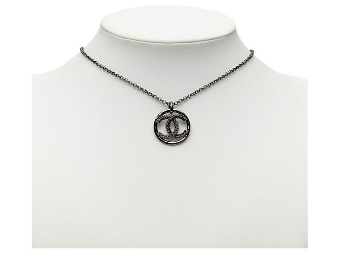 Chanel Coco Mark Anhänger-Halskette Schwarz - Ansicht 4