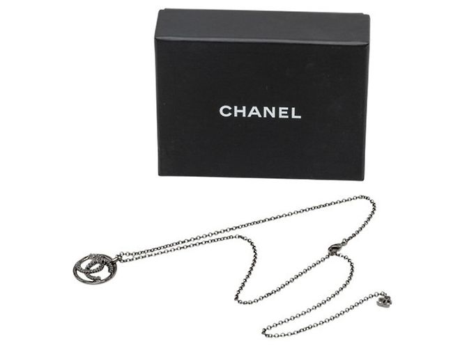 Chanel Coco Mark Anhänger-Halskette Schwarz - Ansicht 5