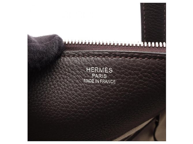 Hermès Borsa Boston Hermes HERMES Wallago 35 Marrone - vista 4