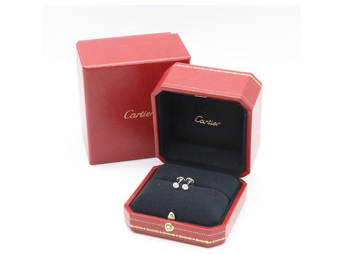 Orecchini a lobo Cartier d'Amour in oro bianco 18K e diamante D'oro - vista 7