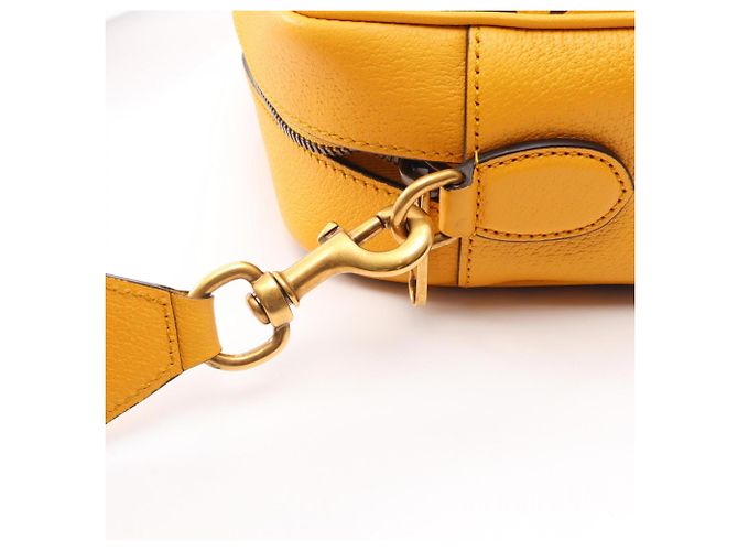 Borsa a tracolla in pelle Gucci x adidas Marrone Giallo - vista 5