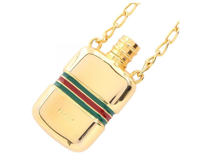 Collana lunga Gucci con flacone di profumo Rosso D'oro Verde - vista 2