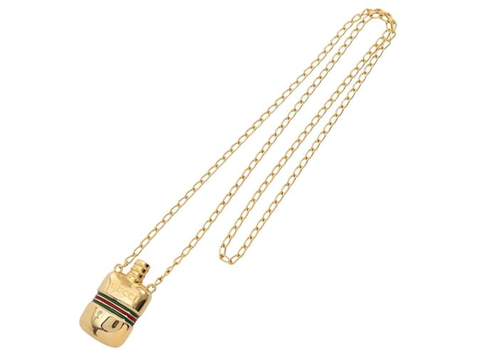 Collana lunga Gucci con flacone di profumo Rosso D'oro Verde - vista 3