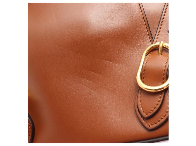 Zaino/Borsa Gucci in pelle Bamboo Marrone - vista 7