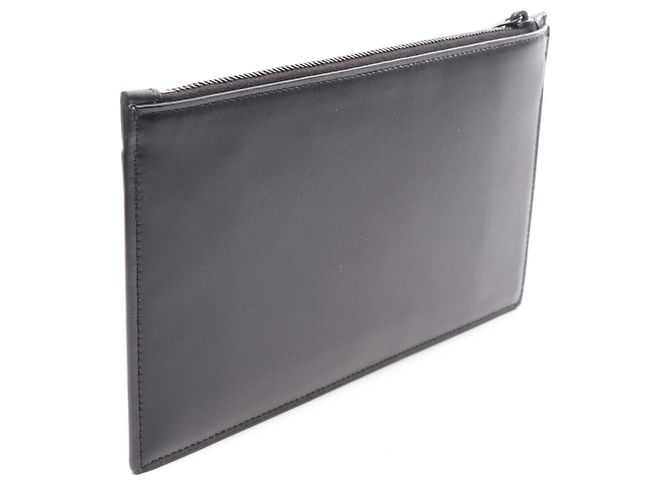 Borsa a mano pouch Yves Saint Laurent in pelle nera - vista 2