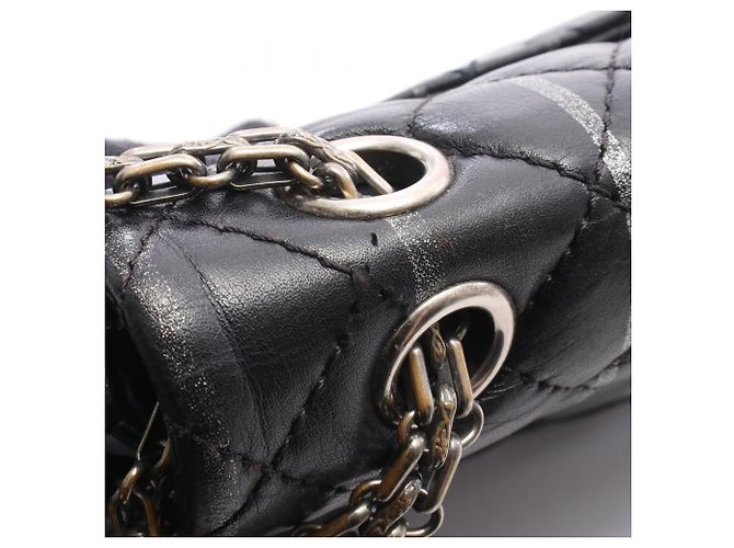 Borsa a tracolla Chanel 2.55 Matelassé Mademoiselle Nero - vista 10
