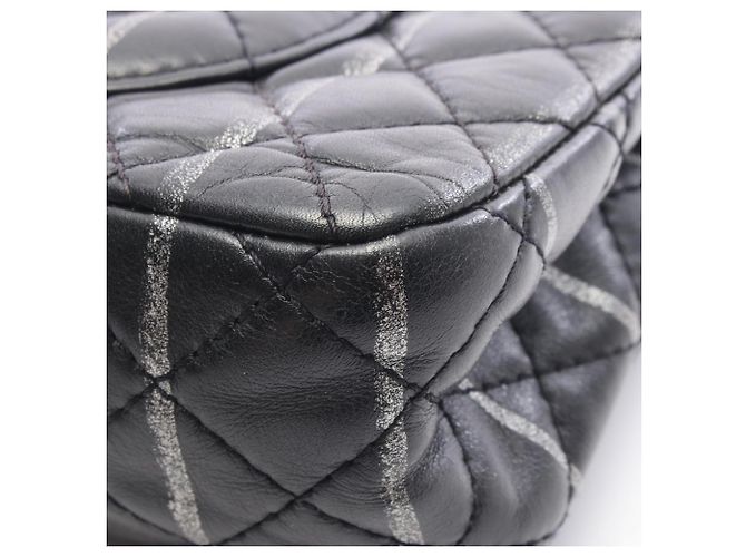 Borsa a tracolla Chanel 2.55 Matelassé Mademoiselle Nero - vista 8
