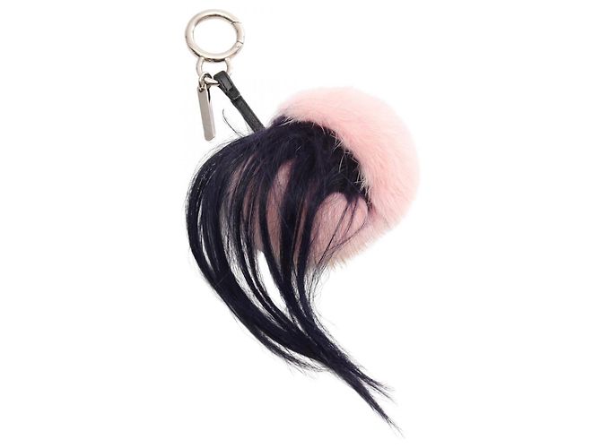Borsa Fendi con charm Bugs Monster Marrone Rosa Blu navy - vista 2