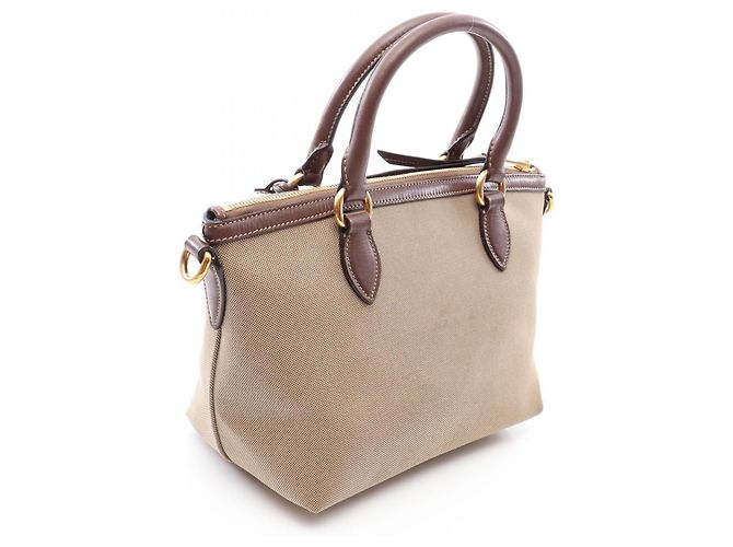Borsa a mano 2-Way Prada LOGO JACQUARD Marrone Beige - vista 2