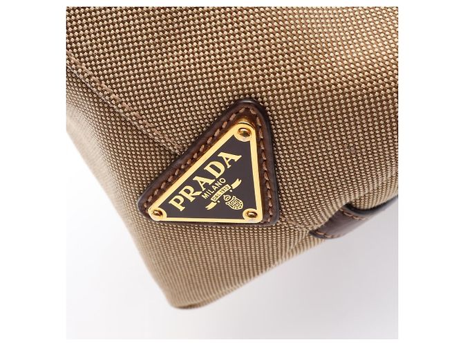 Borsa a mano 2-Way Prada LOGO JACQUARD Marrone Beige - vista 5