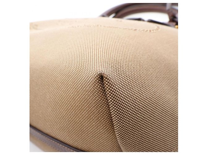 Borsa a mano 2-Way Prada LOGO JACQUARD Marrone Beige - vista 7