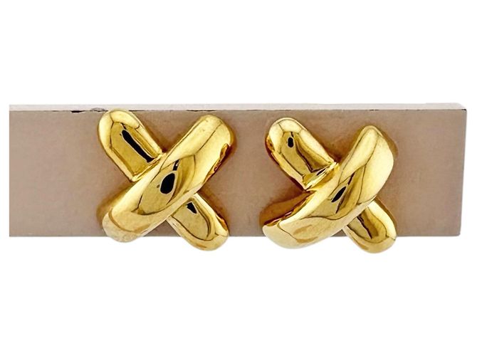 Tiffany & Co. Cross Stitch Ohrringe aus 18K Gelbgold - Ansicht 3