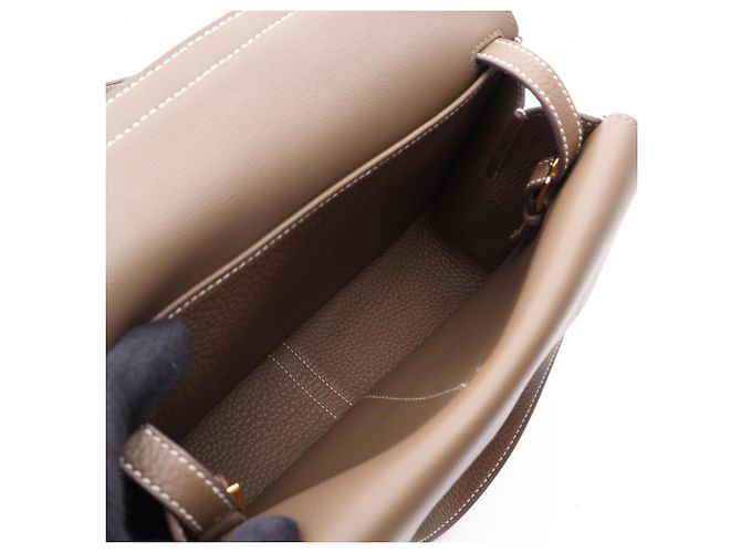 Hermès Borsa a mano Hermes HERMES Arzan 25 Marrone Taupe - vista 3