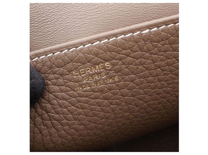 Hermès Borsa a mano Hermes HERMES Arzan 25 Marrone Taupe - vista 4