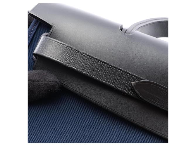 Hermès Borsa Hermes Herbag Zip PM Nero Blu navy - vista 12
