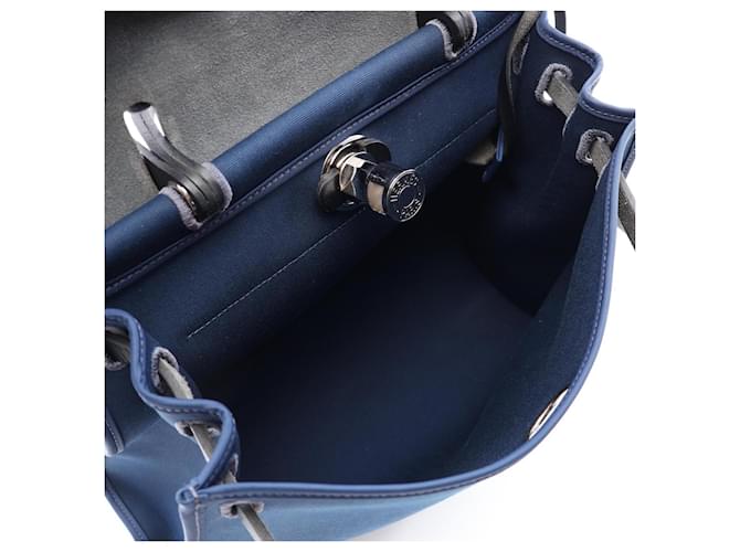 Hermès Borsa Hermes Herbag Zip PM Nero Blu navy - vista 3