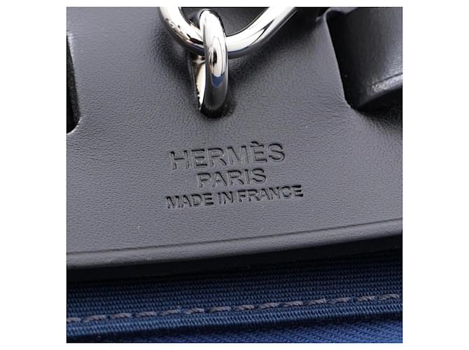 Hermès Borsa Hermes Herbag Zip PM Nero Blu navy - vista 4