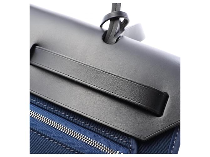 Hermès Borsa Hermes Herbag Zip PM Nero Blu navy - vista 8