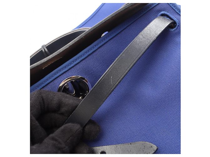 Hermès Borsa Hermes Herbag Zip PM Blu Blu navy - vista 10