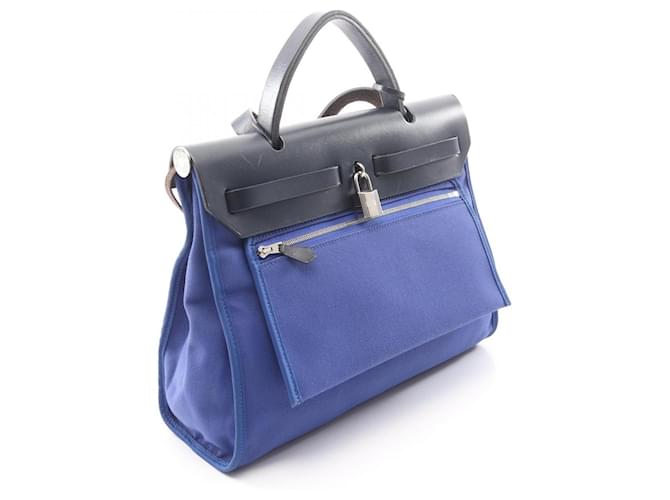 Hermès Borsa Hermes Herbag Zip PM Blu Blu navy - vista 2