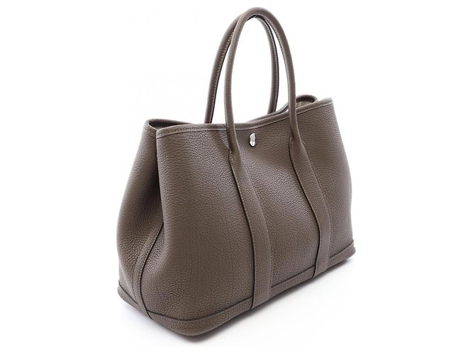 Hermès Borsa Tote Hermes Garden Party TPM Marrone - vista 2