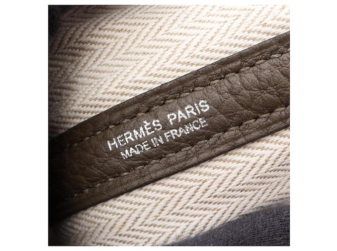 Hermès Borsa Tote Hermes Garden Party TPM Marrone - vista 4