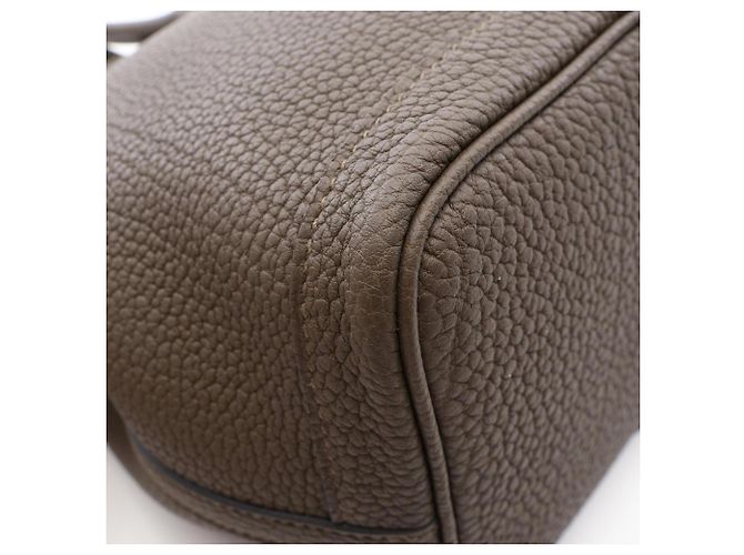 Hermès Borsa Tote Hermes Garden Party TPM Marrone - vista 6