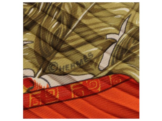 Hermès Foulard Carré Plissé ALOHA Hermes Multicolore Arancione - vista 2