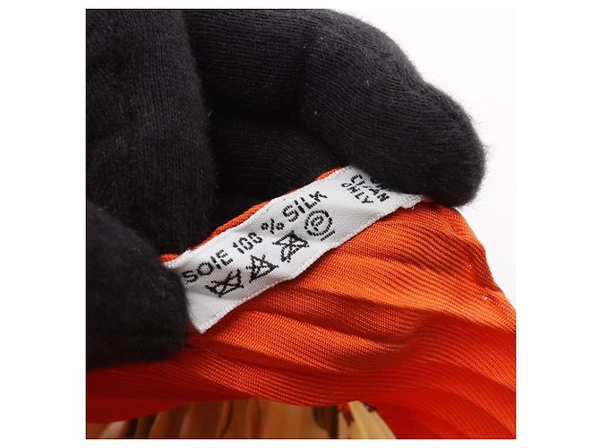 Hermès Foulard Carré Plissé ALOHA Hermes Multicolore Arancione - vista 3