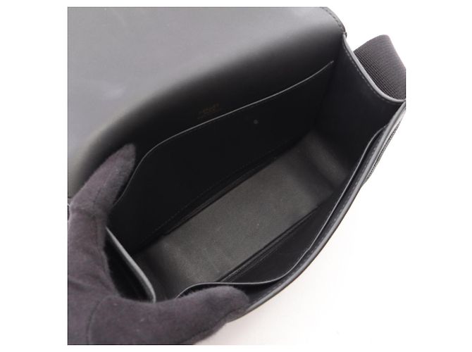 Hermès Borsa a tracolla Hermes Geta in pelle Chevre nera Nero - vista 3