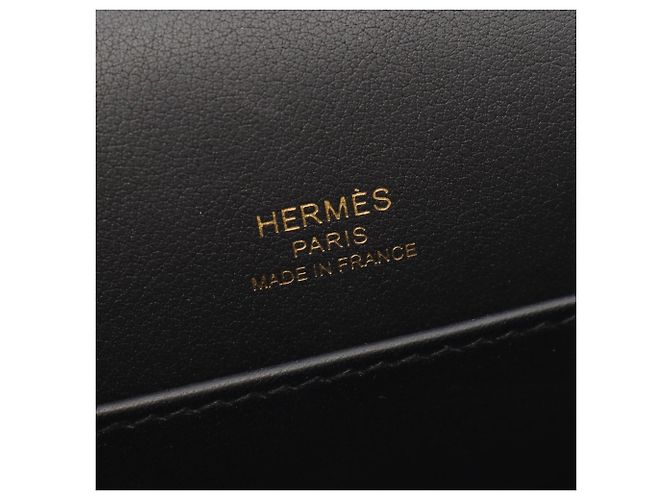 Hermès Borsa a tracolla Hermes Geta in pelle Chevre nera Nero - vista 4