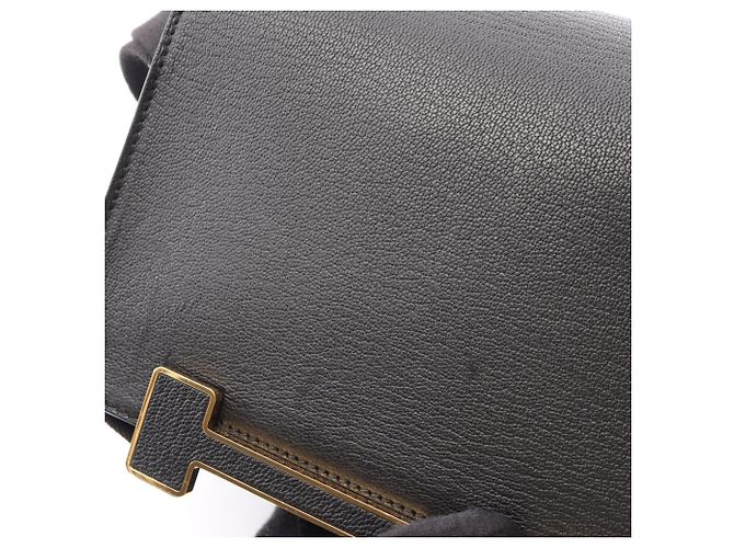 Hermès Borsa a tracolla Hermes Geta in pelle Chevre nera Nero - vista 9