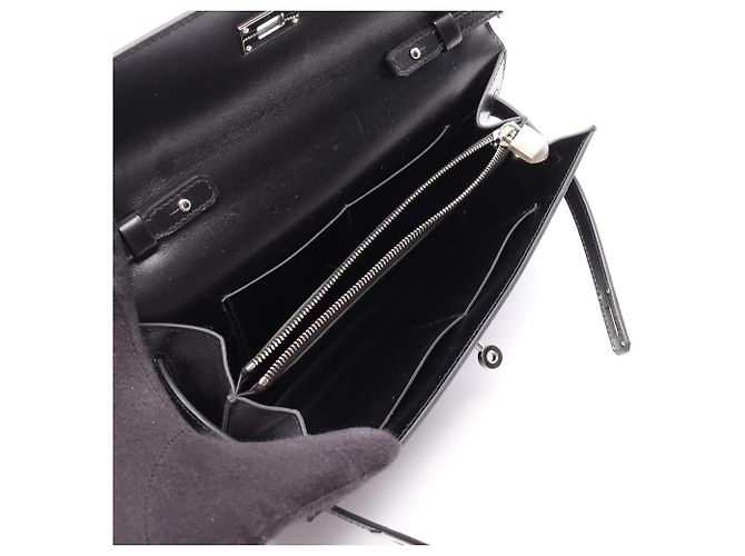Hermès Borsa a tracolla Hermes Kelly Long To Go Nero - vista 3