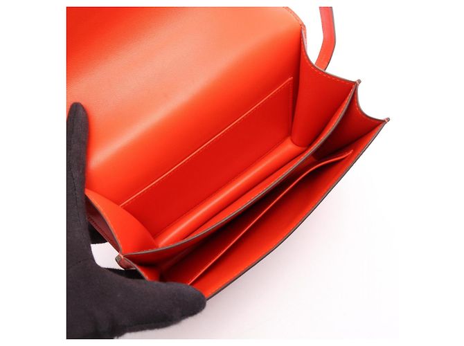 Hermès Borsa a tracolla Hermes Constance 3 Mini Rouge Pivoine Rosso - vista 3