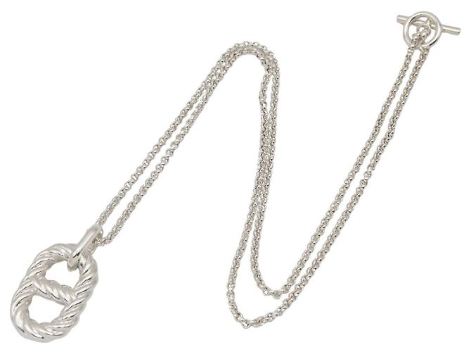 Hermès Collana Hermes Chaine d'Ancre Area II Twist GM Argento - vista 2