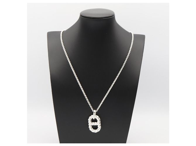 Hermès Collana Hermes Chaine d'Ancre Area II Twist GM Argento - vista 4