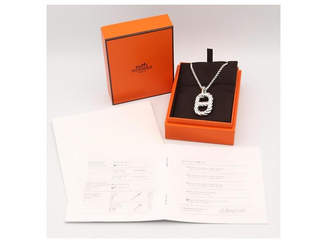 Hermès Collana Hermes Chaine d'Ancre Area II Twist GM Argento - vista 5