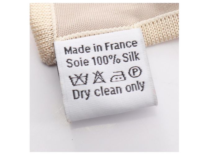 Hermès Foulard Hermes Smooth Carre 90 Bolduc Ribbon Marrone Bianco Beige - vista 4