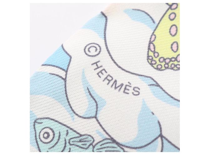 Hermès Hermes Twilly Sur Mon Nuage Seidenschal Mehrfarben Orange - Ansicht 4