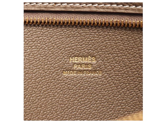 Hermès Borsa a mano Hermes Birkin 25 Pocket Pouch Marrone Taupe - vista 4