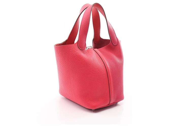 Hermès Borsa Hermes Picotin Lock PM Casaque Rosa Rosso - vista 2