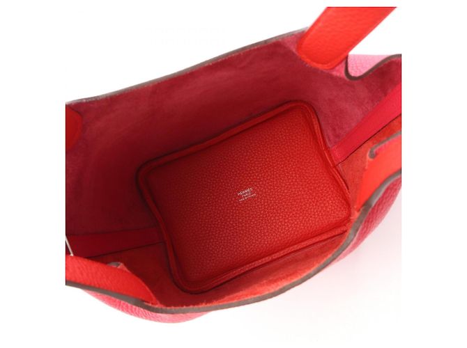 Hermès Borsa Hermes Picotin Lock PM Casaque Rosa Rosso - vista 3