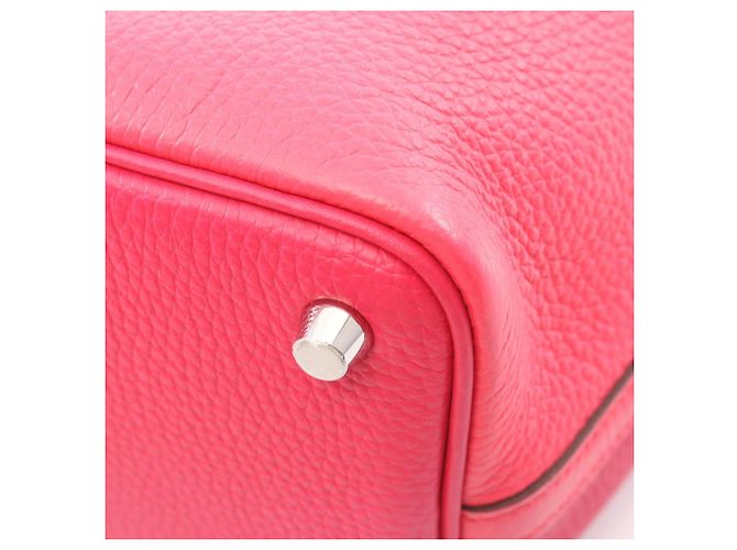 Hermès Borsa Hermes Picotin Lock PM Casaque Rosa Rosso - vista 6