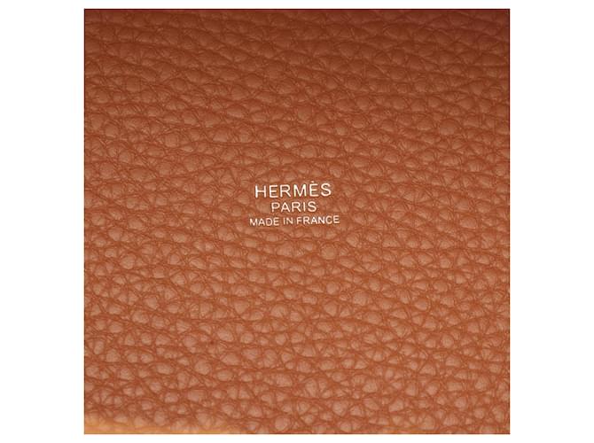 Hermès Borsa Hermes Picotin Lock PM Gold Marrone - vista 4