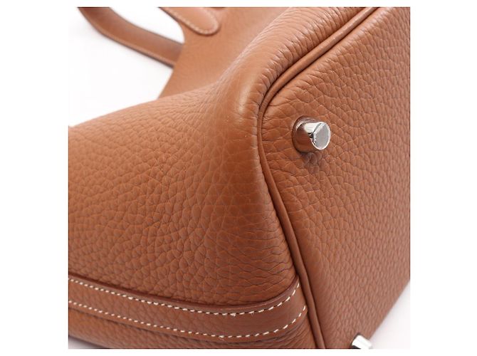 Hermès Borsa Hermes Picotin Lock PM Gold Marrone - vista 6