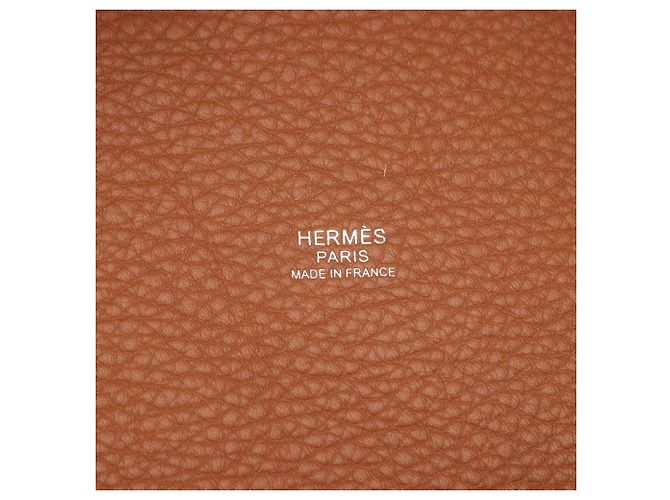 Bolsa de mão Hermès em couro marrom - vista 4