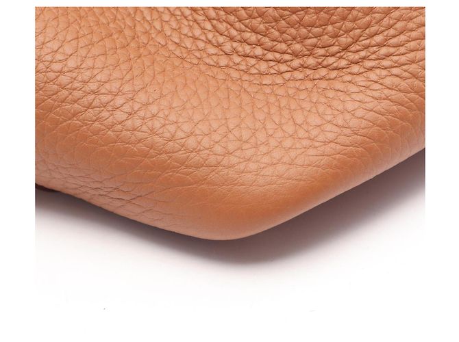 Bolsa de mão Hermès em couro marrom - vista 6