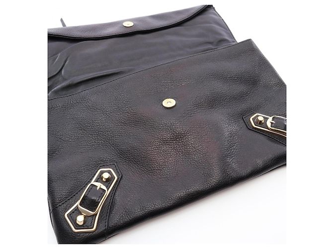 Borsa Balenciaga Classic Envelope Second Bag Nero - vista 7